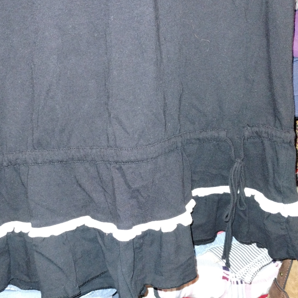 Energie Black Ruffle Trim Peplum Tee -size  Medium - Picture 9 of 16